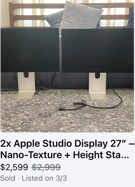 Apple Displays 2x, sold $2,599
