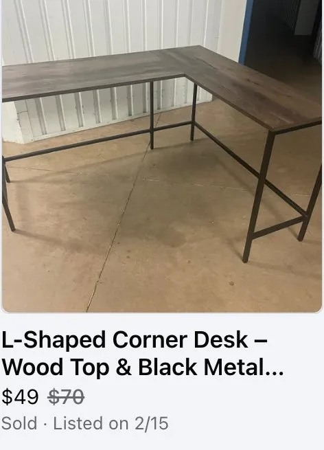 Corner Desk, sold $49