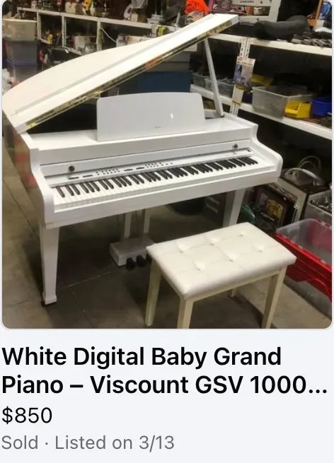 Digital Piano, sold $850
