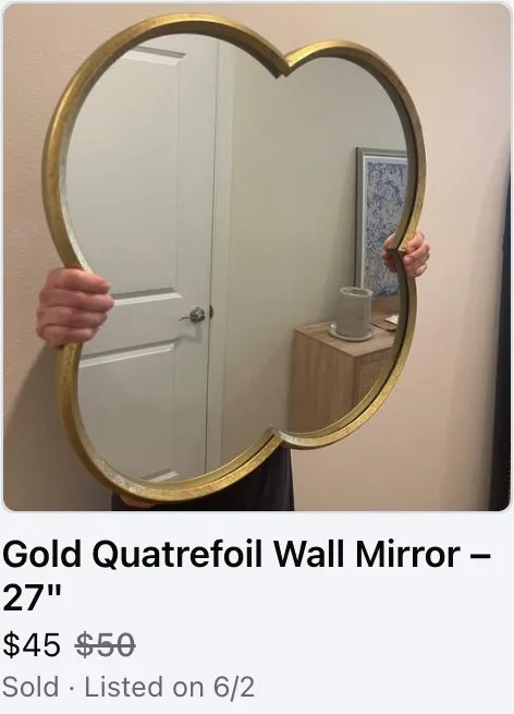 Gold Mirror, sold $45