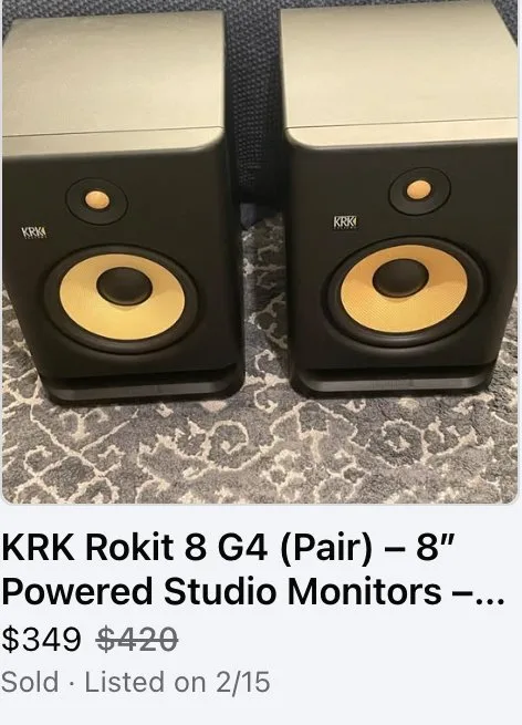 Krk Monitors, sold $349