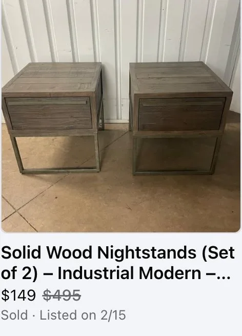 Nightstands, sold $149