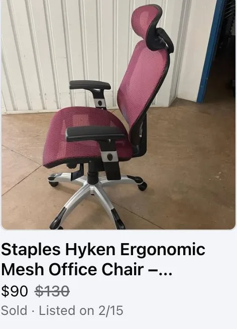 Office Chair, sold $90