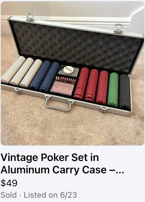 Poker Set, sold $49