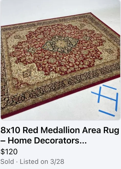 Red Area Rug, sold $120