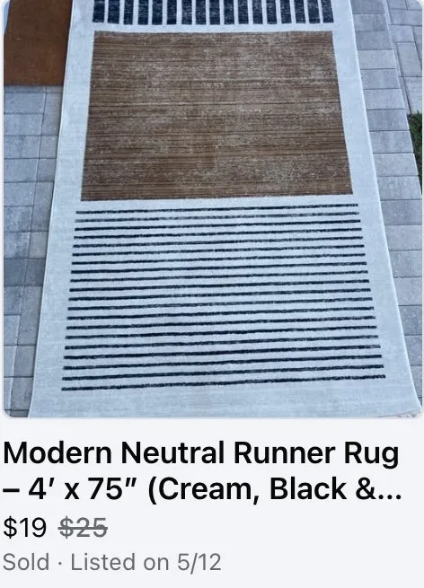 Runner Rug, sold $19
