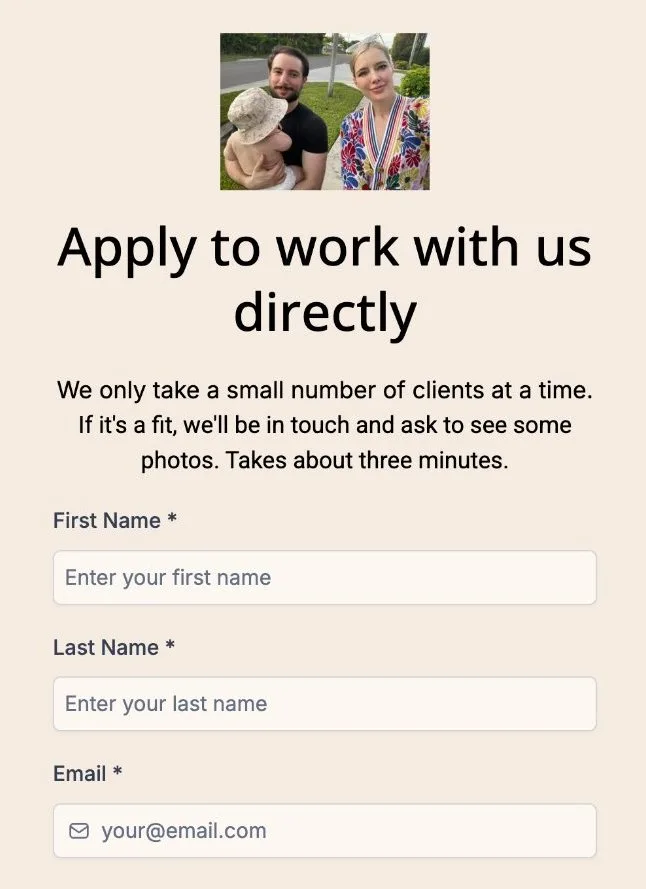 The application form